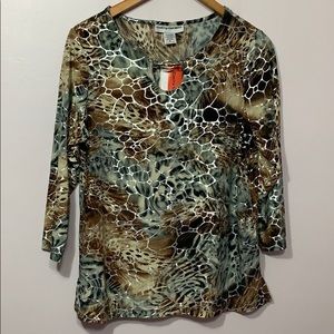 Cathy Daniels Stretch blouse Sz Medium